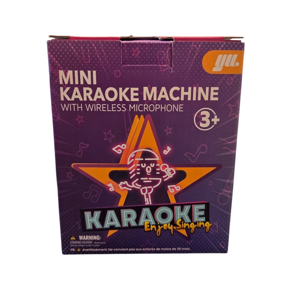 Mini Karaoke Machine With 2 Wireless Microphone